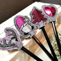 Stickserie - ITH Stifteaufsatz Weihnachtswichtel & Co